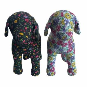 NWT PINK Victoria’s Secret 2 puppy dog Peace Love floral